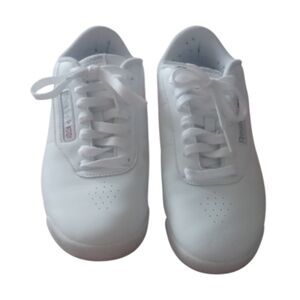 Leather Sneakers, REEBOK PRINCESS Classic White, Women's 7.5. Like New!